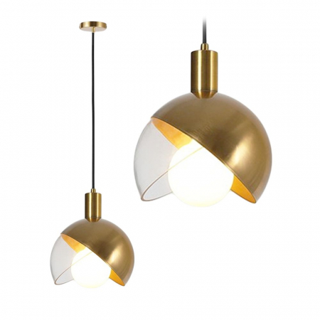 Lustre si pendule - Lampă de tavan suspendată sticlă aurie APP638-1CP