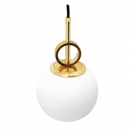 Lampă de tavan suspendată sticlă metal auriu alb APP482-1CP [1]