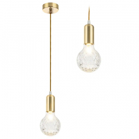Lustre si pendule - Lampă de tavan suspendată unică retro aurie APP649-1CP