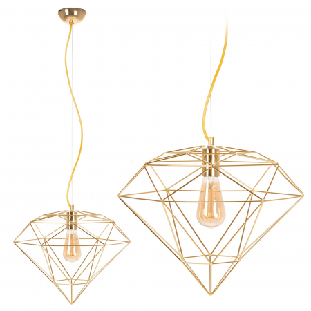 Lustre si pendule - LAMPĂ DIAMANT METAL LOFT LIGHT GOLD APP562-1CP