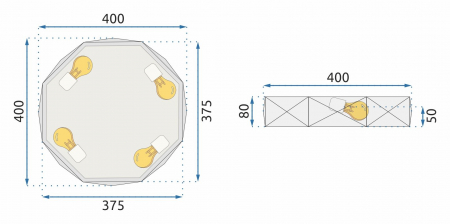 LAMPĂ Diamond APP876-C Gold 40 cm [5]