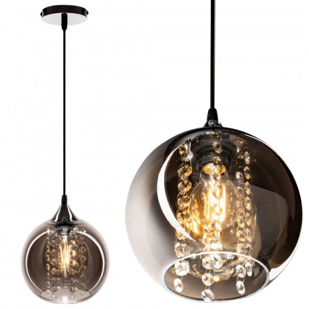 Lustre si pendule - Lampă din sticlă suspendată cu cristale APP600-1CP