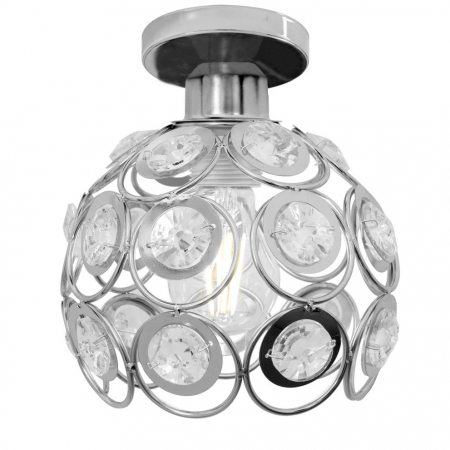 Lustre si pendule - LAMPA ELEGANTA DE TAVAN APP204-1C Cristal Argintiu