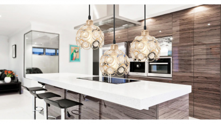 LAMPA ELEGANTA  DE TAVAN APP211-3CPR Cristal Auriu [1]
