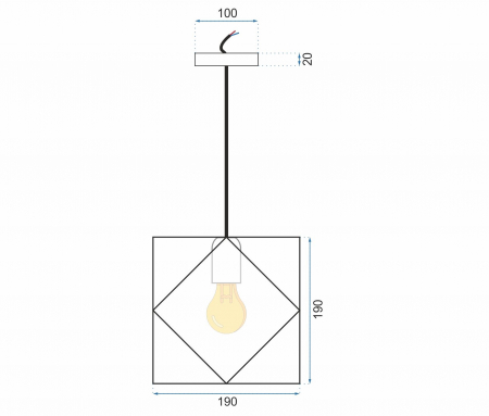 Lampa GEOMETRICA NEAGRA APP287-1CP [6]