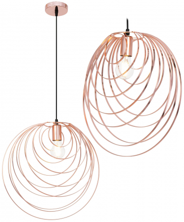 Lustre si pendule - LAMPA GEOMETRICA ROSE GOLD APP427-1CP