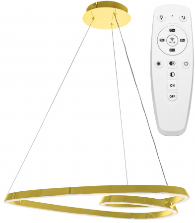 Lustre si pendule - Lampa LED APP7797-cp Gold + Remote Control