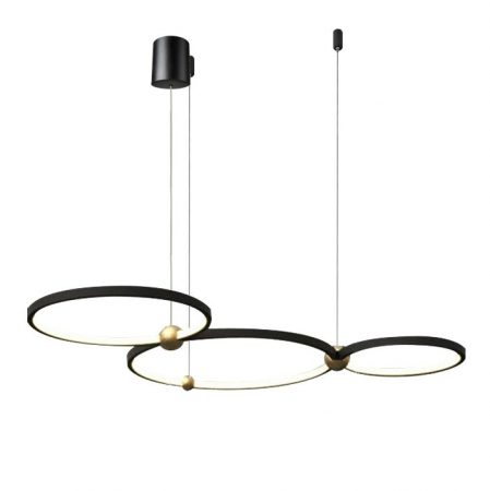 Lampă LED cu inel negru 3 + telecomandă APP752-30-40-50 [1]
