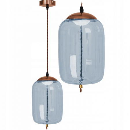 Lustre si pendule - Lampă LED de tavan suspendată din sticlă albastră APP443-CP