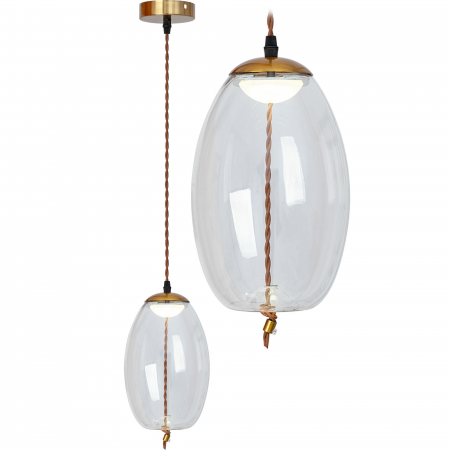 Lustre si pendule - Lampă LED din sticlă suspendată APP442-CP
