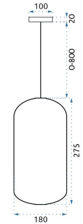 Lampă LED din sticlă suspendată APP444-CP [3]