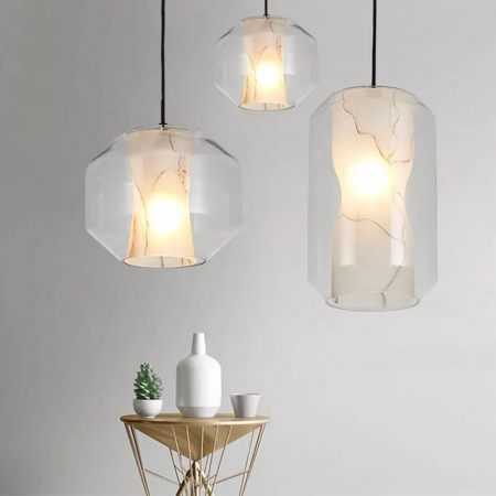 LAMPĂ MODERNĂ AURIE NEAGRA WHITE MARBLE  APP909-1CP [2]