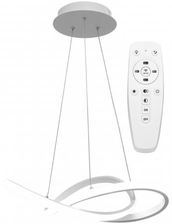 Lustre si pendule - Lampă modernă cu tavan suspendat cu inel + telecomandă albă APP392-CP