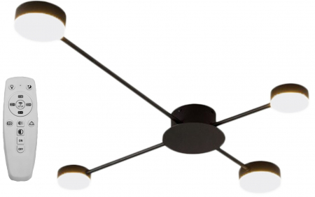 Lustre si pendule - LAMPĂ MODERNĂ DE PLAFON NEGRA LED cu 4 brațe APP519-4C