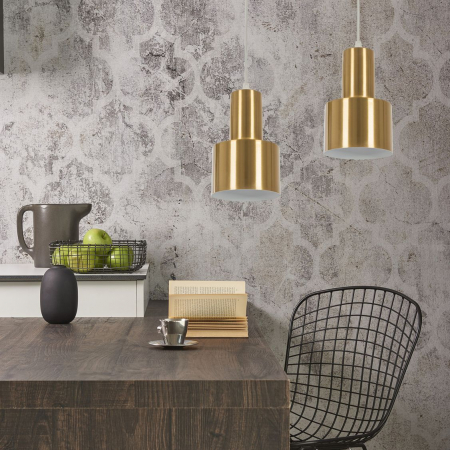 Lampă modernă de tavan din metal auriu [3]