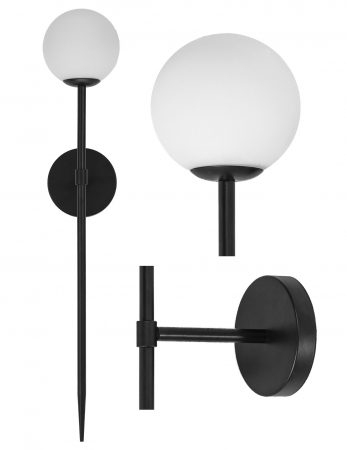 Aplice - LAMPĂ MODERNĂ NEAGRA 75cm APP579-1W