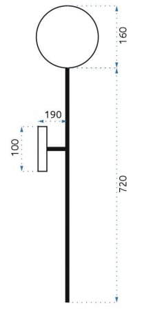 LAMPĂ MODERNĂ NEAGRA 90cm APP581-1W [4]