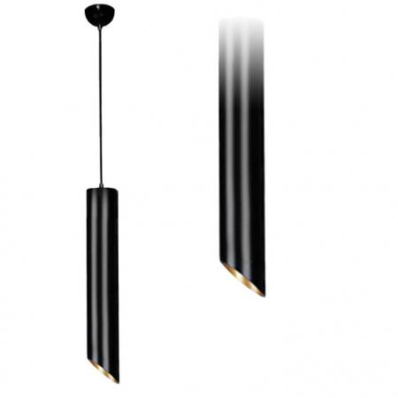 Lustre si pendule - LAMPĂ MODERNĂ PLAFON CU AURĂ NEAGRA 20 CM APP573-1CP