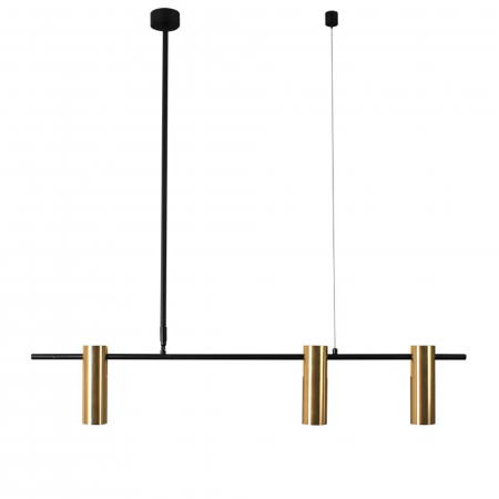 Lustre si pendule - Lampă modernă suspendată aurie neagra APP585-3CP