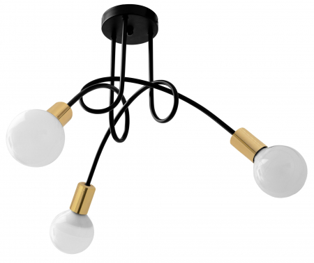 Lustre si pendule - Lampa Paradise 3 Black Gold APP517-3C