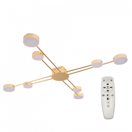 Lustre si pendule - LAMPA PLAFON MODERNA GOLD 8-ARM LED APP524-8C