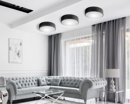 Lampa Plafoniera 30cm rotunda negru app640-2c [3]