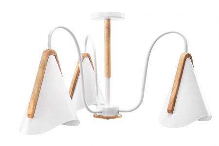 Lustre si pendule - Lampa scandinavă cu trei brațe, alba APP604-3C