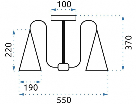 Lampa scandinavă cu trei brațe, neagră, APP605-3C [6]