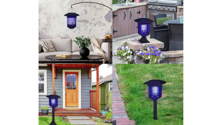 Lampă solară LED de grădină ucigașă de insecte J-22 Neagra [8]