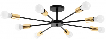 Lustre si pendule - Lampă Spider 8 Black Gold APP502-8C