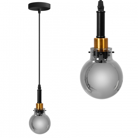 Lustre si pendule - Lampă suspendată APP1124-1CP Black Gold
