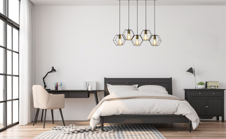 Lampă suspendată APP1133-5CP Black Gold [4]