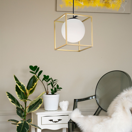Lampă suspendată APP1165-1CP GOLD WHITE [3]