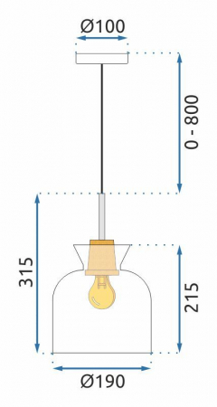 Lampă suspendată APP1182-1CP A [7]
