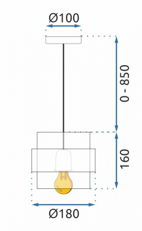 Lampă suspendată APP1236-1CP Gold [3]