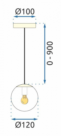 Lampă suspendată APP1249-1CP Gold [3]