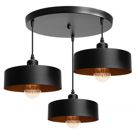 Lustre si pendule - Lampă suspendată APP1334-3CP Black Gold
