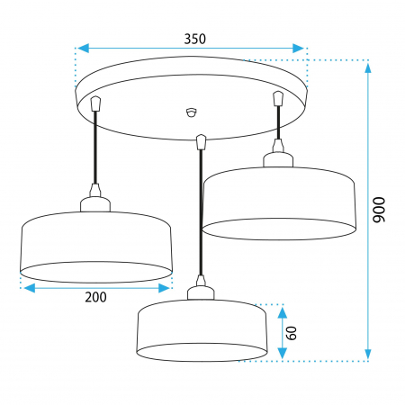 Lampă suspendată APP1334-3CP Black Gold [6]