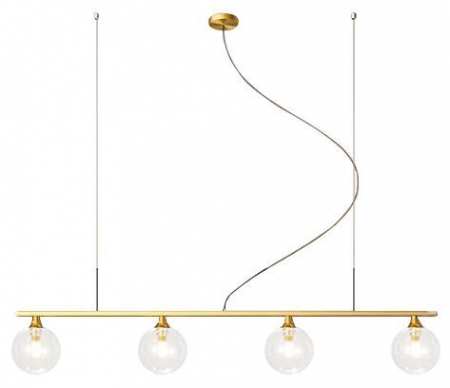 Lustre si pendule - Lampă suspendată Bile de sticlă aurie 4 buc APP675-4CP