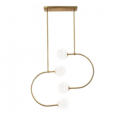 Lustre si pendule - Lampă suspendată Bile de sticlă aurie APP639-4CP