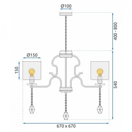 Lampă suspendată Cristal APP958-5CP [9]