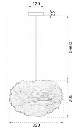 Lampă suspendată cu pene gri APP334-3CP [8]