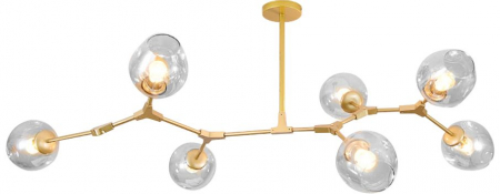 Lustre si pendule - Lampă suspendată de sticlă aurie 7 brațe APP507-7C
