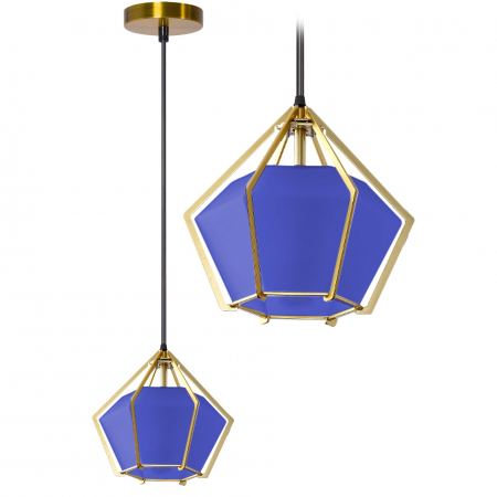 Lustre si pendule - Lampă suspendată de tavan albastra Diamant APP452-1CP
