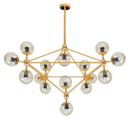 Corpuri de iluminat - Lampă suspendată de tavan Aurie APP267-15C