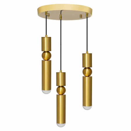 Lustre si pendule - Lampă suspendată de tavan aurie APP471-3CP