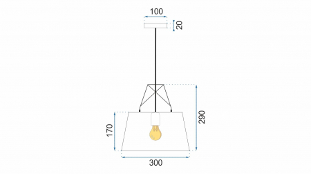 Lampă suspendată de tavan din metal alb APP423-1CP [5]