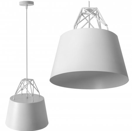 Lustre si pendule - Lampă suspendată de tavan din metal alb APP423-1CP