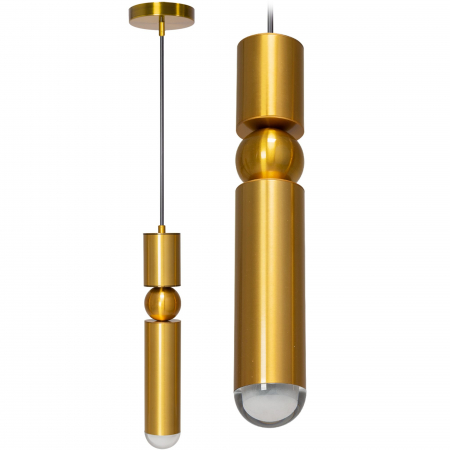 Lustre si pendule - Lampă suspendată de tavan din metal Auriu APP470-1CP
