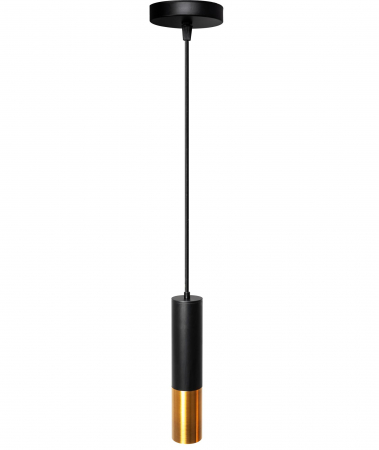 Lampă suspendată de tavan din metal Negru Auriu APP469-1CP [2]